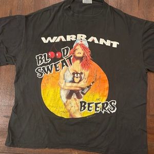 Vintage 1991 black Warrant concert t-shirt